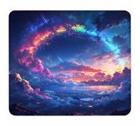 Gaming Alfombrilla de Ratón para Bordes Cosidos, Color Alfombrilla Ratón Pequeña 300x250mm con Base de Goma Natural Antideslizante para Jugadores/Oficina/Hogar Regalo, Cielo Estrellado B-6568