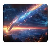 Gaming Alfombrilla de Ratón para Bordes Cosidos, Color Alfombrilla Ratón Pequeña 340x280mm con Base de Goma Natural Antideslizante para Jugadores/Oficina/Hogar Regalo, Cielo Estrellado D-4762