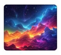 Gaming Alfombrilla de Ratón para Bordes Cosidos, Color Alfombrilla Ratón Pequeña 340x280mm con Base de Goma Natural Antideslizante para Jugadores/Oficina/Hogar Regalo, Cielo Estrellado K-1585