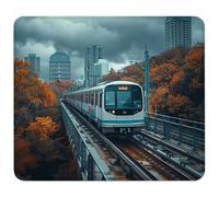 Gaming Alfombrilla de Ratón para Bordes Cosidos, Gris Alfombrilla Ratón Pequeña 400x300mm con Base de Goma Natural Antideslizante para Jugadores/Oficina/Hogar Regalo, Tren De Alta Velocidad 0-1225