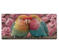 Gaming Alfombrilla Ratón 1000x500x3mm MousePad XXL PáJaro, Alfombrilla Gaming Flor, Impermeable Antideslizante MousePad, Mejora la Precisión y la Velocidad, Gamer Tapete Rato PC Accesorios 0-X144