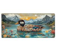Gaming Alfombrilla Ratón 1000x500x3mm MousePad XXL Pato, Alfombrilla Gaming Flor, Impermeable Antideslizante MousePad, Mejora la Precisión y la Velocidad, Gamer Tapete Rato PC Accesorios Gifts W-VA15