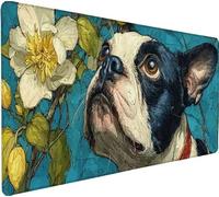 Gaming Alfombrilla Ratón 1200x600x3mm, Flor MousePad XXL Perro Gaming Protector Alfombrilla, Impermeable Antideslizante Mouse Pad, Mejora la Precisión y la Velocidad, Gamer Mouse Pad Accesorios M-7C47