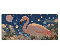 Gaming Alfombrilla Ratón 1200x600x3mm MousePad XXL Flamingo, Alfombrilla Gaming Flor, Impermeable Antideslizante MousePad, Mejora la Precisión y la Velocidad, Gamer Tapete Rato PC Accesorios 7-8888
