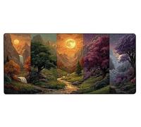 Gaming Alfombrilla Ratón 1200x600x3mm MousePad XXL Luna, Alfombrilla Gaming áRbol, Impermeable Antideslizante MousePad, Mejora la Precisión y la Velocidad, Gamer Tapete Rato PC Accesorios E-3M74