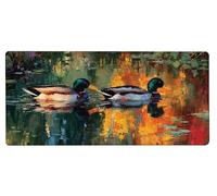 Gaming Alfombrilla Ratón 1200x600x3mm MousePad XXL Pato, Alfombrilla Gaming Lago, Impermeable Antideslizante MousePad, Mejora la Precisión y la Velocidad, Gamer Tapete Rato PC Accesorios Gifts 5-8M65