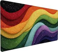 Gaming Alfombrilla Ratón 600x300x3mm, Color Mousepad XXL Abstracto Gaming Protector Alfombrilla, Impermeable Antideslizante Mouse Pad, Mejora la Precisión y la Velocidad, Gamer Desk Accesorios 5-8T30