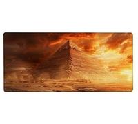Gaming Alfombrilla Ratón 600x300x3mm MousePad XXL PiráMide, Alfombrilla Gaming Egipto, Impermeable Antideslizante MousePad, Mejora la Precisión y la Velocidad, Gamer Tapete Rato PC Accesorios 9-E015