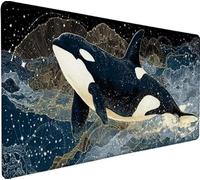 Gaming Alfombrilla Ratón 600x300x3mm, Negro Mousepad XXL Orca Gaming Protector Alfombrilla, Impermeable Antideslizante Mouse Pad, Mejora la Precisión y la Velocidad, Gamer Mouse Pad Accesorios 3-FR20