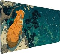 Gaming Alfombrilla Ratón 700x300x3mm, Azul Mousepad XXL Gato Gaming Protector Alfombrilla, Impermeable Antideslizante Mouse Pad, Mejora la Precisión y Velocidad, Gamer Mouse Pad, PC Accesorios G-MH75