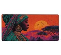 Gaming Alfombrilla Ratón 700x300x3mm MousePad XXL Sunset, Alfombrilla Gaming áFrica, Impermeable Antideslizante MousePad, Mejora la Precisión y la Velocidad, Gamer Tapete Rato PC Accesorios 2-9551