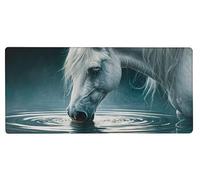 Gaming Alfombrilla Ratón 800x300x3mm MousePad XXL Caballo, Alfombrilla Gaming RíO, Impermeable Antideslizante MousePad, Mejora la Precisión y la Velocidad, Gamer Tapete Rato PC Accesorios 5-8R58
