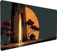 Gaming Alfombrilla Ratón 900x400x3mm, Luna Mousepad XXL áRbol Gaming Protector Alfombrilla, Impermeable Antideslizante Mouse Pad, Mejora la Precisión y la Velocidad, Gamer Mouse Pad Accesorios F-0T69