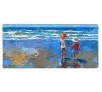 Gaming Alfombrilla Ratón 900x400x3mm MousePad XXL Sea, Alfombrilla Gaming Playa, Impermeable Antideslizante MousePad, Mejora la Precisión y la Velocidad, Gamer Tapete Rato PC Accesorios Gifts 2-Y144