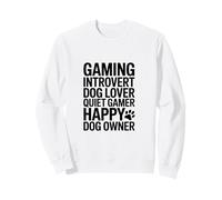 Gaming Amante de los Perros introvertido Jugador Tranquilo Dueño de Perro Feliz Sudadera