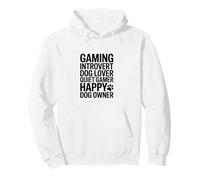 Gaming Amante de los Perros introvertido Jugador Tranquilo Dueño de Perro Feliz Sudadera con Capucha