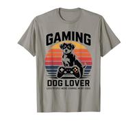 Gaming Amante de los Perros Menos Gente Más Juegos Más Perros Camiseta
