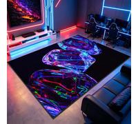 Gaming Area Rug for Boys Bedroom Washable Gamers Carpet Esports Floor Mat Non-Slip Large Area Rugs for Living Room, Carpet Decorative Floor Mat for Esports Room and Kids Bedroom 70 x 110 cm