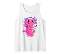 Gaming Axolotl Kids Girls Gamer Cute Anime Kawaii Videojuego Camiseta sin Mangas