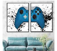 Gaming Boys Wall Art Canvas Painting Pictures Video Game Geek Art Posters e impresiones Cuadros de pared Gamer Gaming Room Decor 60x80cm (24x31in) x2 Sin marco