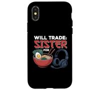 Gaming cambiará a su Hermana por un Jugador Divertido de Juegos y Ramen Carcasa para iPhone X/XS