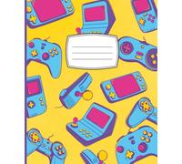 Gaming Composition Notebook - Bright Colorful Cover with Video Game Controllers | Wide Ruled Journal for Gamers, Students, & Kids
