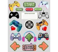 Gaming Composition Notebook: Colorful Video Game Journal, College-Ruled, 110 Pages for Kids, Teens & Adults
