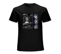 Gaming Computer Nerd Gift Computer Science Gamer Gaming Unisex 100% Cotton Short-Sleeve T-Shirts Black L