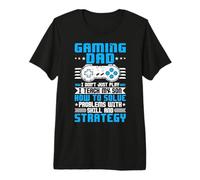 Gaming Dad I Don't Just Play I Enseño a Mi Hijo Cómo Resolver Pro Camiseta Premium