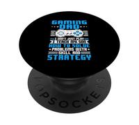 Gaming Dad I Don't Just Play I Enseño a Mi Hijo Cómo Resolver Pro PopSockets PopGrip Adhesivo