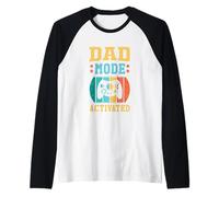 Gaming Dad Mode Activado Funny Daddy Jokes Día del Padre Amor Camiseta Manga Raglan