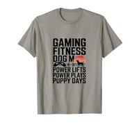 Gaming Fitness Dog Mom Power Lifts Power Plays Camiseta