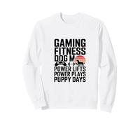 Gaming Fitness Dog Mom Power Lifts Power Plays Sudadera