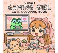 Gaming Girl: Cute Coloring Book for Adults and Kids