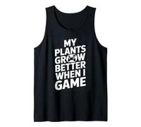 Gaming Helps My Plants Grow Pixel Style Camiseta sin Mangas