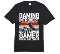 Gaming Introvertido Amante Tranquilo Jugador Feliz Dueño de Perro Comfort Colors Adult Heavyweight T-Shirt