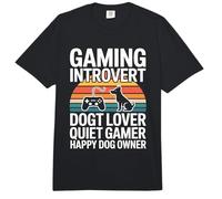 Gaming Introvertido Amante Tranquilo Jugador Feliz Dueño de Perro Comfort Colors Adult Heavyweight T-Shirt