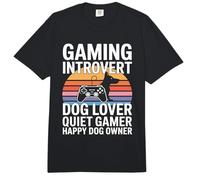 Gaming Introvertido Amante Tranquilo Jugador Feliz Dueño de Perro Comfort Colors Adult Heavyweight T-Shirt