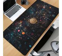 Gaming Mouse Mat Black Graffiti, Large Mouse Pad 700x300mm Thickness 2MM, Improved Precision and Speed, Non-Slip Base Mousepad with Stitched Edges for Gaming, Office & Home
