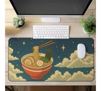 Gaming Mouse Mat Cloud Food, Large Mouse Pad 600x300mm Thickness 2MM, Improved Precision and Speed, Non-Slip Base Mousepad with Stitched Edges for Gaming, Office & Home