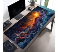 Gaming Mouse Mat Cloud Sun, Large Mouse Pad 900x400mm Thickness 3MM, Improved Precision and Speed, Non-Slip Base Mousepad with Stitched Edges for Gaming, Office & Home