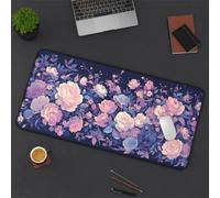 Gaming Mouse Mat Fantasy Flowers, Large Mouse Pad 800x300mm Thickness 2MM, Improved Precision and Speed, Non-Slip Base Mousepad with Stitched Edges for Gaming, Office & Home