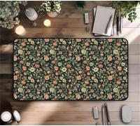 Gaming Mouse Mat Floral Print, Large Mouse Pad 600x400mm Thickness 2MM, Improved Precision and Speed, Non-Slip Base Mousepad with Stitched Edges for Gaming, Office & Home