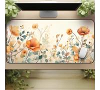 Gaming Mouse Mat Flower Cluster, Large Mouse Pad 800x300mm Thickness 2MM, Improved Precision and Speed, Non-Slip Base Mousepad with Stitched Edges for Gaming, Office & Home