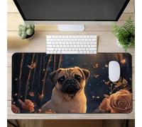 Gaming Mouse Mat Jungle Dog, Large Mouse Pad 1500x800mm Thickness 3MM, Improved Precision and Speed, Non-Slip Base Mousepad with Stitched Edges for Gaming, Office & Home