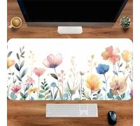 Gaming Mouse Mat Lovely Flower, Large Mouse Pad 700x400mm Thickness 3MM, Improved Precision and Speed, Non-Slip Base Mousepad with Stitched Edges for Gaming, Office & Home
