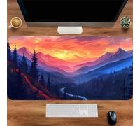 Gaming Mouse Mat Mountain Stream, Large Mouse Pad 800x400mm Thickness 2MM, Improved Precision and Speed, Non-Slip Base Mousepad with Stitched Edges for Gaming, Office & Home