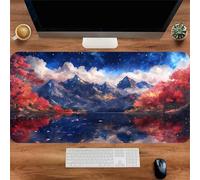 Gaming Mouse Mat Night Scenery, Large Mouse Pad 1000x500mm Thickness 3MM, Improved Precision and Speed, Non-Slip Base Mousepad with Stitched Edges for Gaming, Office & Home