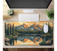 Gaming Mouse Mat Pine Lake, Large Mouse Pad 600x300mm Thickness 2MM, Improved Precision and Speed, Non-Slip Base Mousepad with Stitched Edges for Gaming, Office & Home