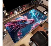Gaming Mouse Mat Pink Dragon, Large Mouse Pad 900x300mm Thickness 2MM, Improved Precision and Speed, Non-Slip Base Mousepad with Stitched Edges for Gaming, Office & Home